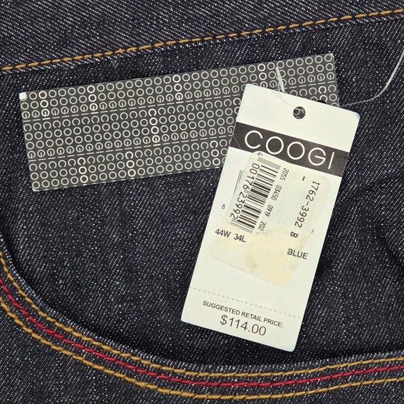 COOGI Mens Jeans 44W Dark Wash Denim Straight Embroidered TRI Nations - Picture 7 of 15